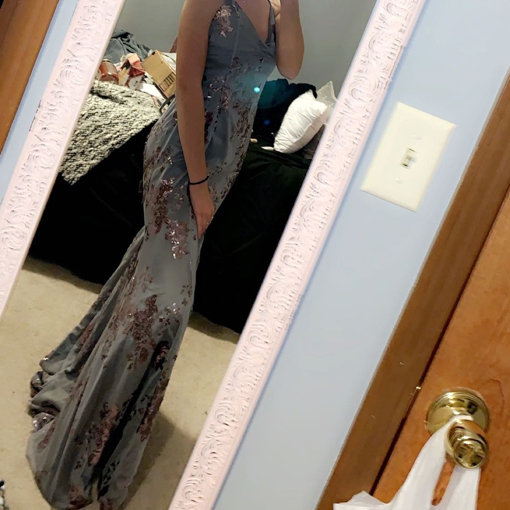 Gray Prom Dress